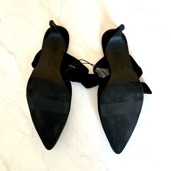 Loft Pointy Toe Faux Suede Tie Mule Pumps Size 9 NWT - Picture 5 of 5